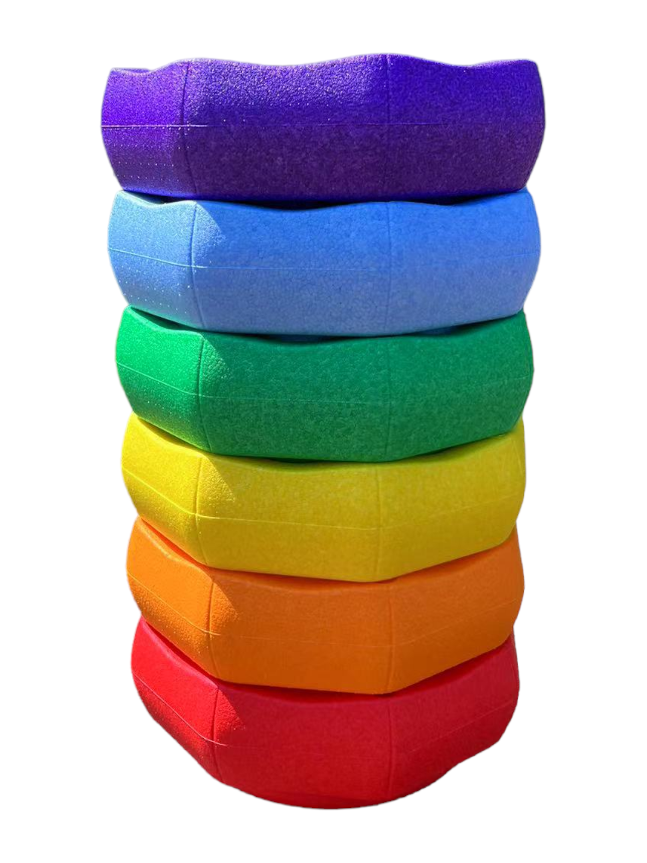 Pre-order (Ships in 2-3 Weeks)**6 Pieces Rainbow Stepping Stones Set –  Green Elephant Home and Toys