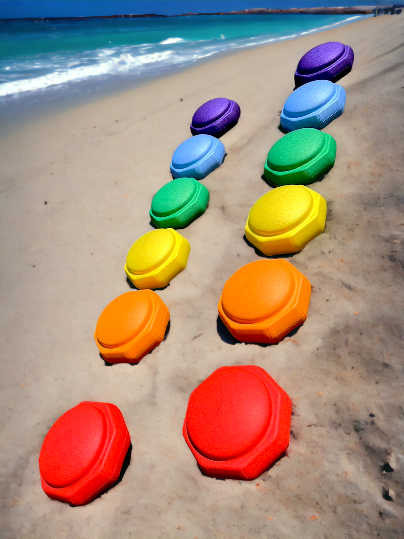 **Pre-order (Ships in 2-3 Weeks)**6 Pieces Rainbow Stepping Stones Set