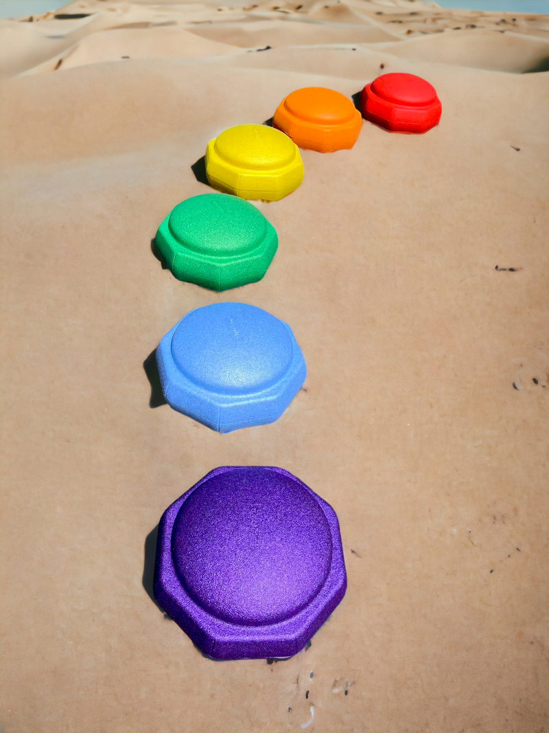 **Pre-order (Ships in 4-5 Weeks)**6 Pieces Rainbow Stepping Stones Set