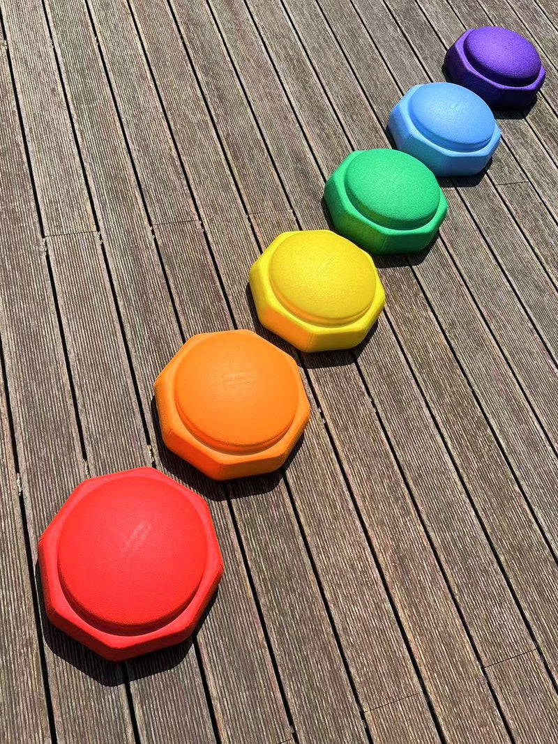 6 Pieces Rainbow Stepping Stones Set – Green Elephant Home and Toys