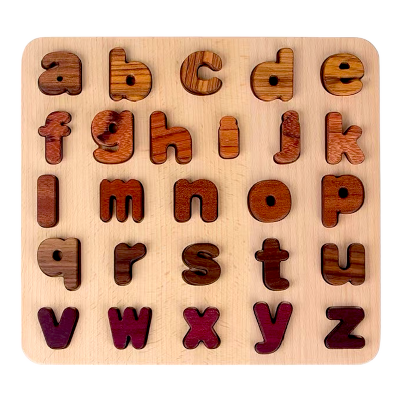 Natural Wooden Alphabet Letters and Numbers Puzzle