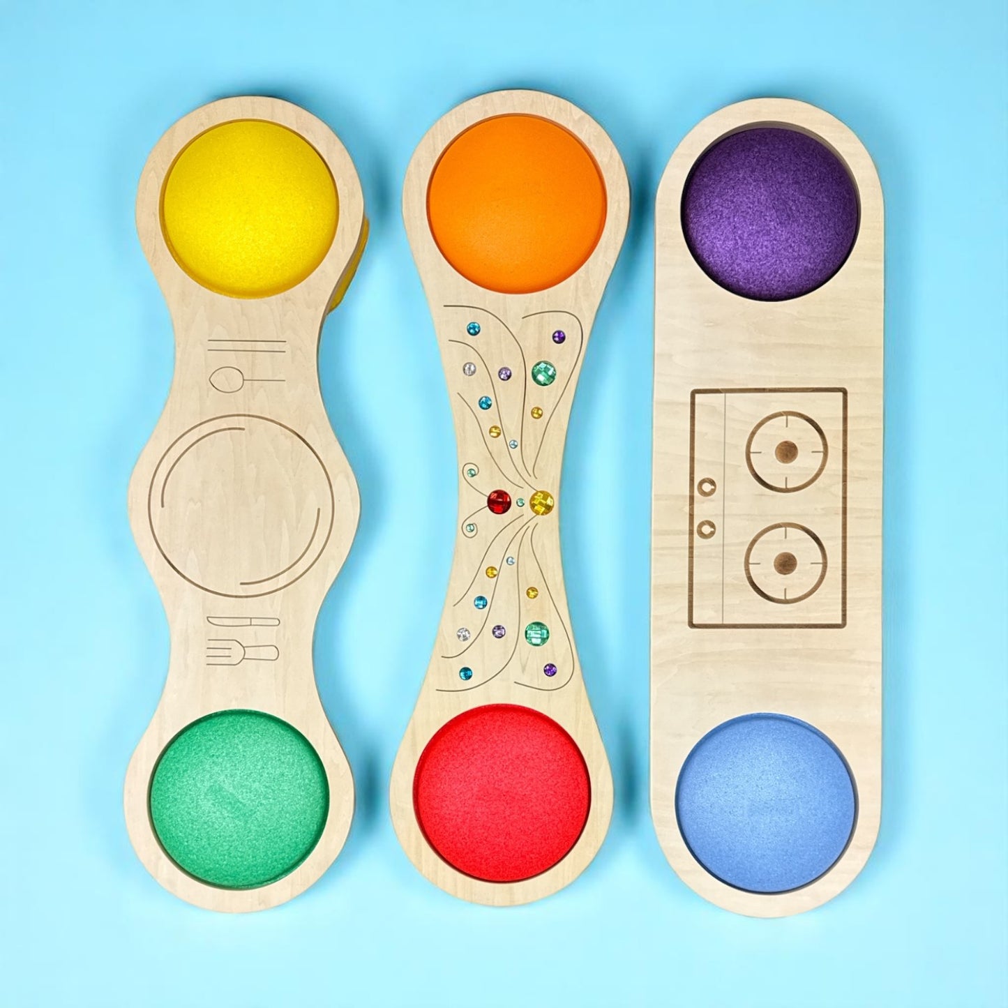 connector boards – 3-piece themed set for stepping stones