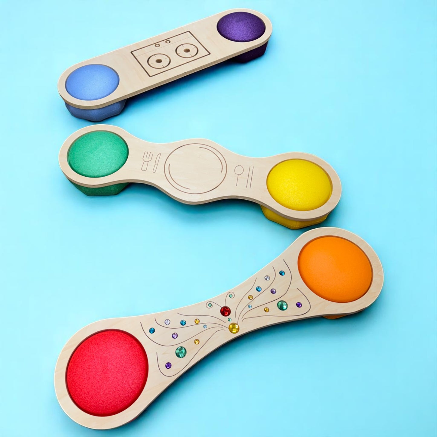 connector boards – 3-piece themed set for stepping stones
