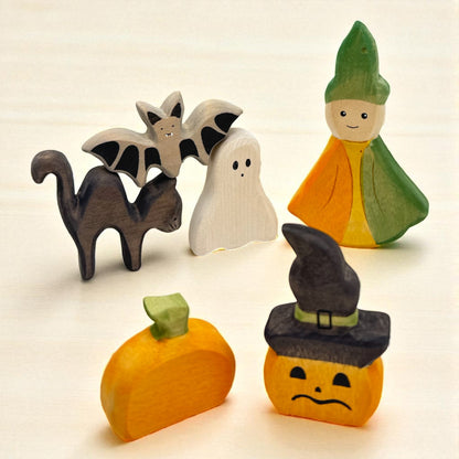 6 Pieces Sprite & Halloween Friends Wooden Set