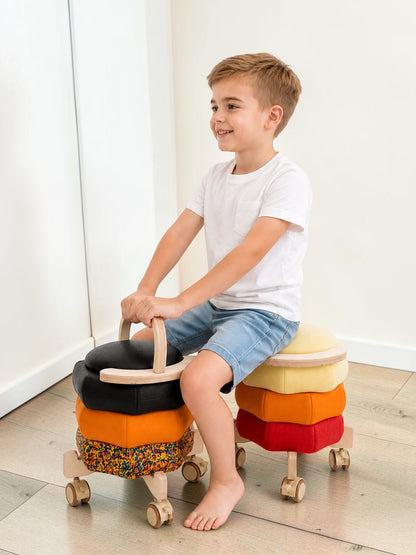 Wooden Roller Car Connector Set for Stepping Stones