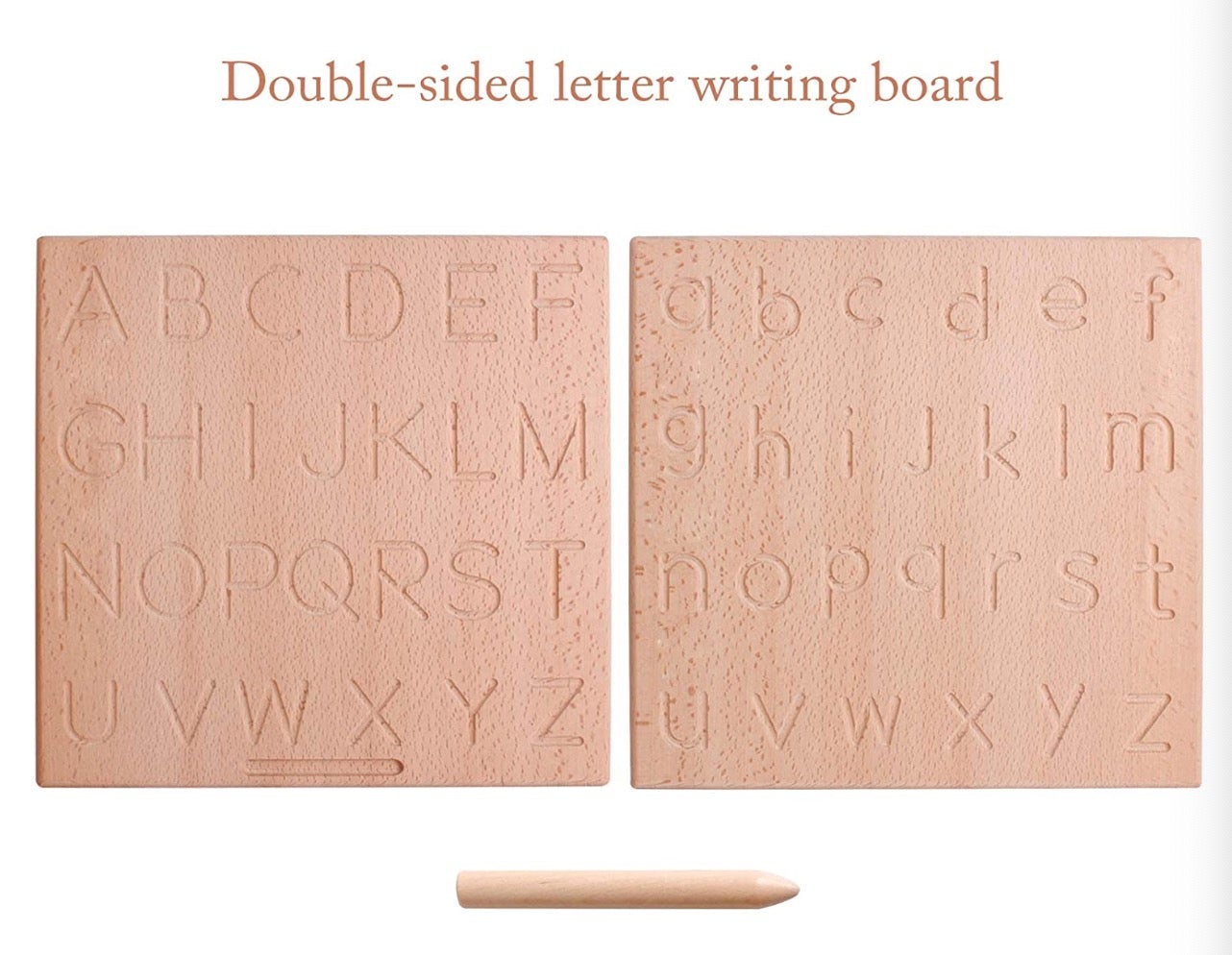 alphabet wooden tracing board reversible abc learning & education aid