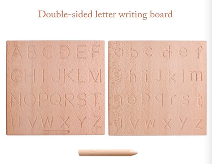 Alphabet Wooden Tracing Board Reversible ABC Learning & Education Aid