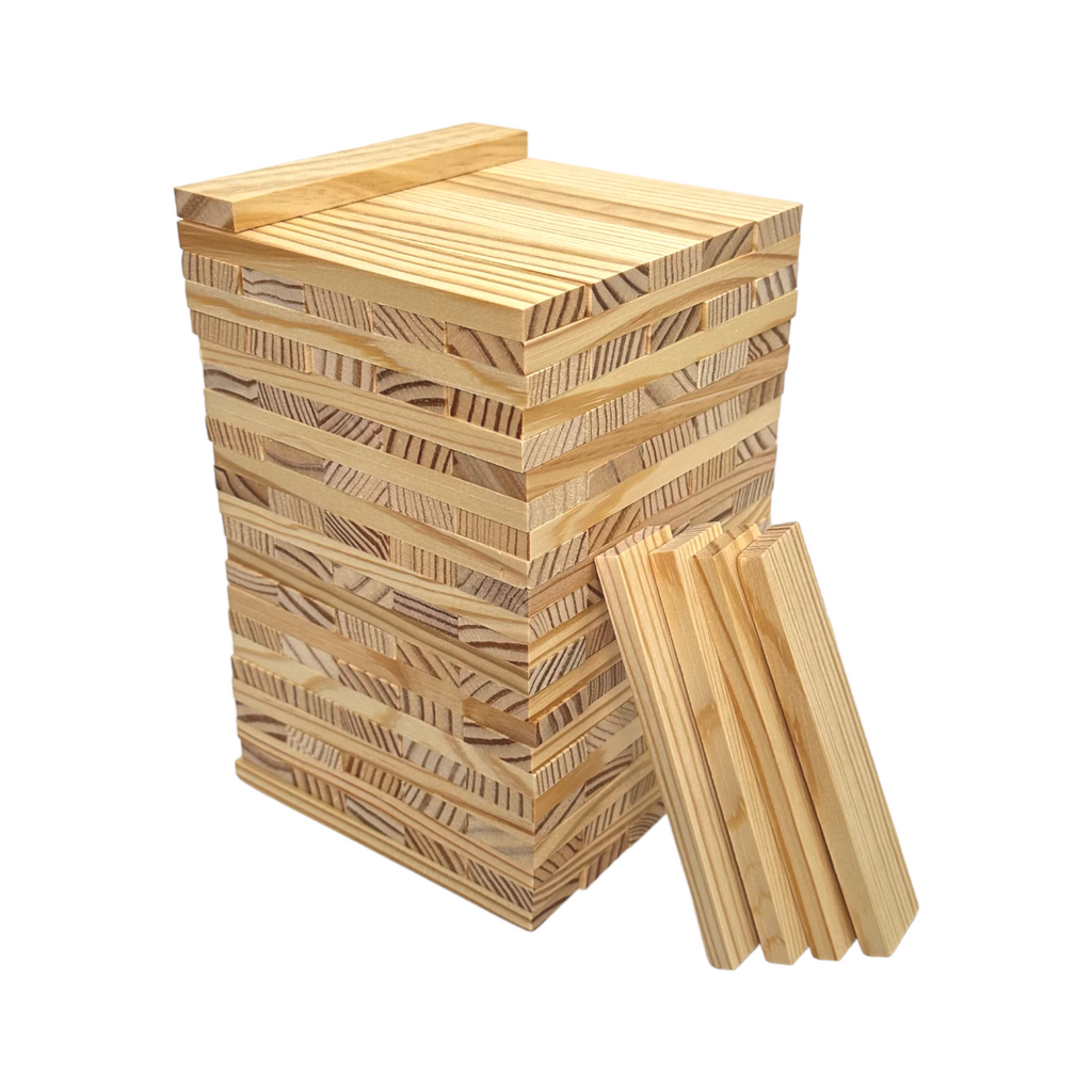 120 Pcs Natural Wooden Building Planks Set