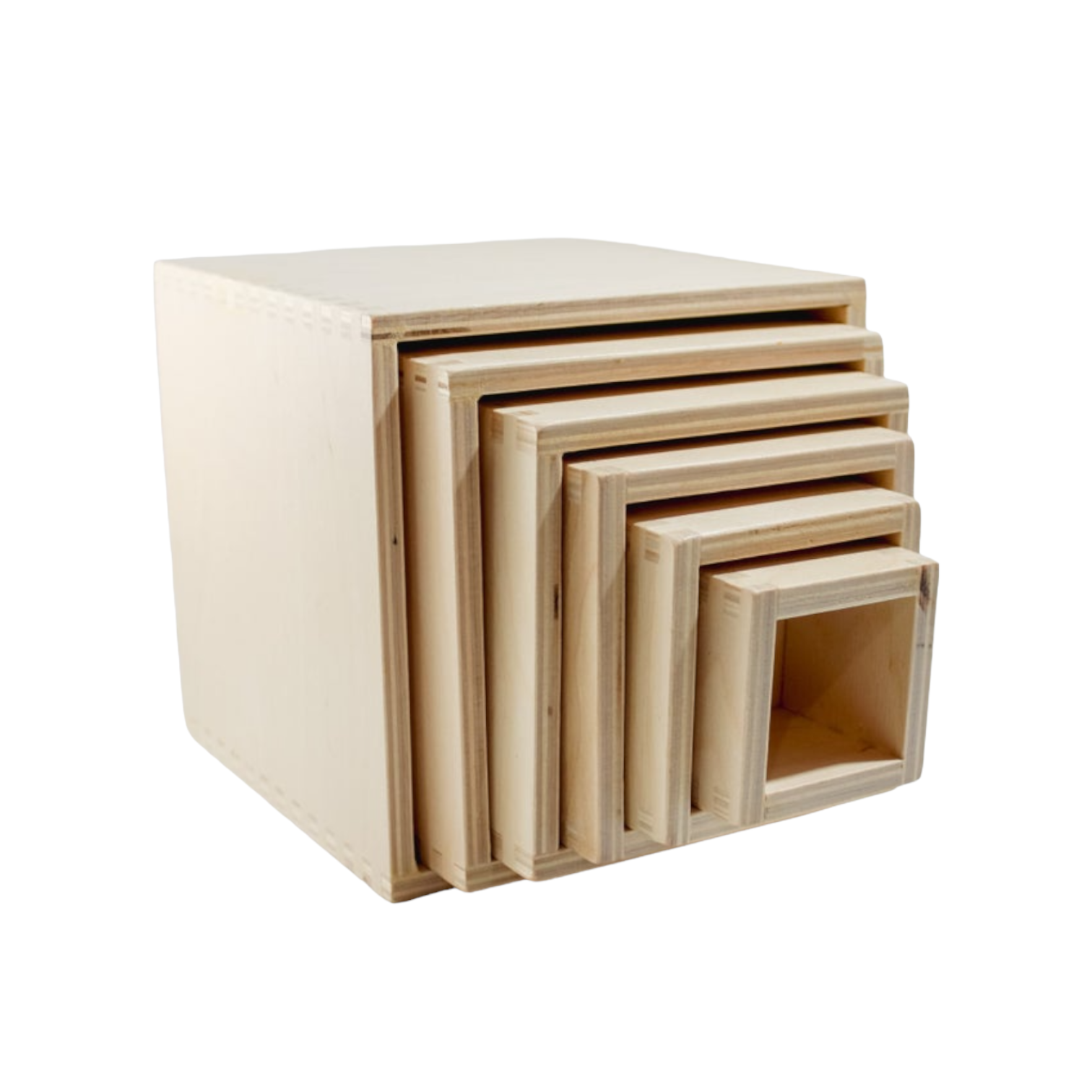 Nesting Boxes Set **Pre-order (Ships in 2-3 Weeks)**6 Pcs Natural Wooden Nesting Box Set ...