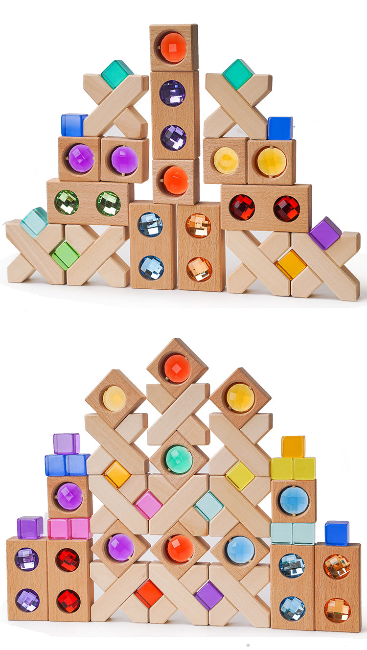 80 Pcs Combination Set with 32 X-shape and 48 Lucite Cubes
