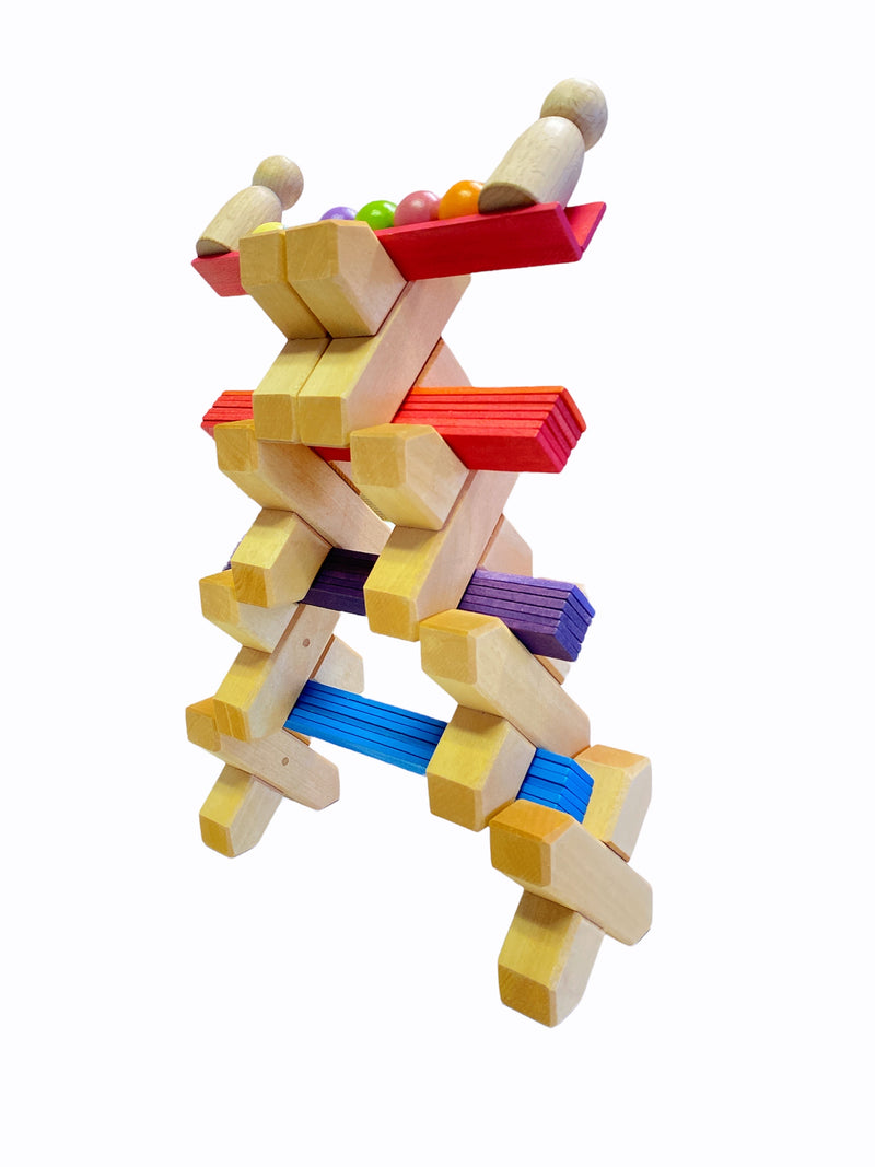 32 Pcs X-shape Blocks Set with Storage Tray